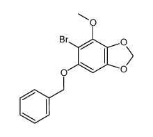 5-bromo-6-benzyloxy-4-methoxy-1,3-benzodioxole结构式