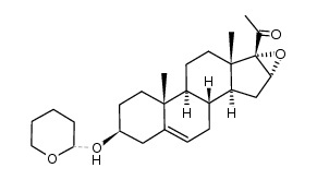 3β-[(tetrahydro-2H-pyran-2-yl)oxy]-16α,17α-epoxy-5-pregnen-20-one Structure