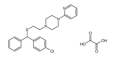 1-[2-[(4-chlorophenyl)-phenylmethyl]sulfanylethyl]-4-pyridin-2-ylpiperazine,oxalic acid Structure