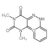 2,4,5,6(1H,3H)-Pyrimidinetetrone,1,3-dimethyl-, 5-(2-phenylhydrazone) Structure