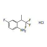 4-氟-2-(1,1,1-三氟-2-丙基)苯胺盐酸盐结构式