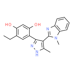 4-ethyl-6-[3-methyl-4-(1-methyl-1H-benzimidazol-2-yl)-1H-pyrazol-5-yl]benzene-1,3-diol picture