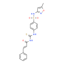 (2E)-N-({4-[(5-methyl-1,2-oxazol-3-yl)sulfamoyl]phenyl}carbamothioyl)-3-phenylprop-2-enamide Structure