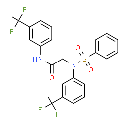 2-[(PHENYLSULFONYL)-3-(TRIFLUOROMETHYL)ANILINO]-N-[3-(TRIFLUOROMETHYL)PHENYL]ACETAMIDE结构式