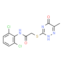 N-(2,6-dichlorophenyl)-2-[(6-methyl-5-oxo-4,5-dihydro-1,2,4-triazin-3-yl)sulfanyl]acetamide Structure