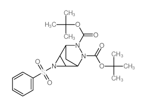 di-tert-butyl 3-(phenylsulfonyl)-3,6,7-triazatricyclo[3.2.1.02,4]octane-6,7-dicarboxylate结构式