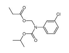 Propionic acid [(3-chloro-phenyl)-isopropoxycarbonyl-amino]-methyl ester Structure