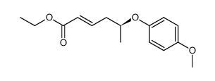 ethyl (S,E)-5-(4-methoxyphenoxy)hex-2-enoate结构式