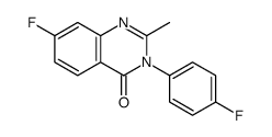 7-fluoro-3-(4-fluorophenyl)-2-methylquinazolin-4-one Structure