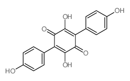 2,5-Cyclohexadiene-1,4-dione,2,5-dihydroxy- 3,6-bis(4-hydroxyphenyl)- structure