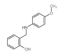 2-[(4-甲氧基苯氨基)-甲基]-苯酚结构式