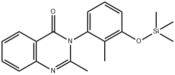 4(3H)-Quinazolinone, 2-methyl-3-[2-methyl-3-[(trimethylsilyl)oxy]pheny l]- Structure