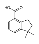 2,3-Dihydro-1,1-dimethyl-1H-indene-4-carboxylic acid结构式