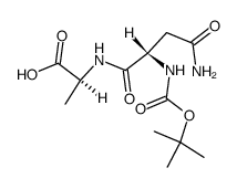 N-2-(tert-butoxycarbonyl)-L-asparaginyl-L-alanine Structure