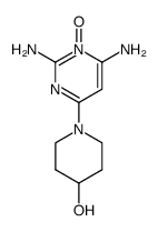 2,4-diamino-6-(4-hydroxy-1-piperidinyl)pyrimidine 3-oxide structure