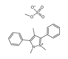 3,5-Diphenyl-1,2,4-trimethylpyrazolium methyl sulfate结构式