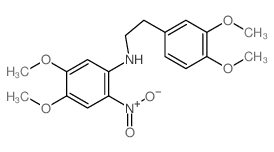 Benzeneethanamine, 3,4-dimethoxy-N-(4,5-dimethoxy-2-nitrophenyl)- structure