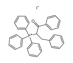 (1-oxo-1,3-diphenylpropan-2-yl)triphenylphosphonium iodide Structure