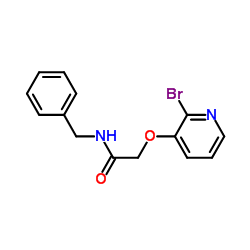 N-Benzyl-2-[(2-bromo-3-pyridinyl)oxy]acetamide Structure