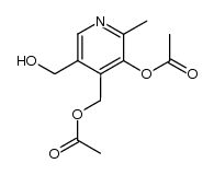 4-(acetoxymethyl)-5-(hydroxymethyl)-2-methylpyridin-3-yl acetate结构式