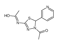 N-(3-acetyl-2-pyridin-3-yl-2H-1,3,4-thiadiazol-5-yl)acetamide Structure