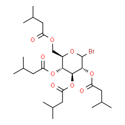 2-O,3-O,4-O,6-O-Tetrakis(3-methylbutanoyl)-D-glucopyranosyl bromide Structure