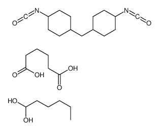 hexanedioic acid, hexane-1,1-diol, 1-isocyanato-4-[(4-isocyanatocycloh exyl)methyl]cyclohexane结构式