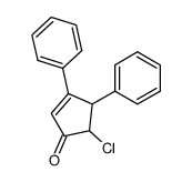 5-chloro-3,4-diphenyl-cyclopent-2-enone结构式