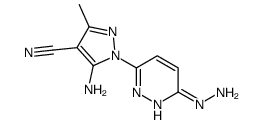 5-amino-1-(6-hydrazinylpyridazin-3-yl)-3-methylpyrazole-4-carbonitrile Structure