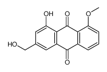 1-hydroxy-3-(hydroxymethyl)-8-methoxyanthracene-9,10-dione Structure