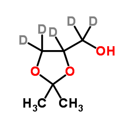 2,2-Dimethyl-1,3-dioxolane-4-methanol-d5结构式