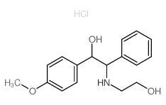 Benzeneethanol, b-[(2-hydroxyethyl)amino]-a-(4-methoxyphenyl)-,hydrochloride (1:1) structure