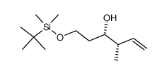 (3S,4S)-6-{[(tert-butyldimethyl)silyl]oxy}-4-hydroxy-3-methylhex-1-ene结构式