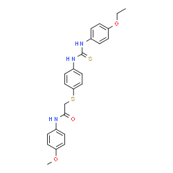 2-[(4-([(4-ETHOXYANILINO)CARBOTHIOYL]AMINO)PHENYL)SULFANYL]-N-(4-METHOXYPHENYL)ACETAMIDE结构式