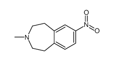 3-methyl-7-nitro-1,2,4,5-tetrahydro-3-benzazepine结构式