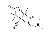 2,3-dimethyl-3-nitro-2-tosylpentanenitrile结构式