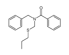 N-benzyl-N-((propylthio)methyl)benzamide Structure