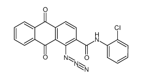 1-Azido-9,10-dioxo-9,10-dihydro-anthracene-2-carboxylic acid (2-chloro-phenyl)-amide结构式