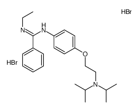 2-[4-[(ethylazaniumylidene-phenyl-methyl)amino]phenoxy]ethyl-dipropan- 2-yl-azanium dibromide Structure