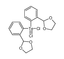 Bis[2-(1,3-dioxolan-2-yl)phenyl]dichlorotellurium(IV)结构式