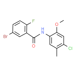 5-bromo-N-(4-chloro-2-methoxy-5-methylphenyl)-2-fluorobenzamide structure