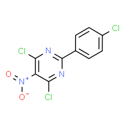 2-(4-CHLOROPHENYL)-4,6-DICHLORO-5-NITROPYRIMIDINE结构式