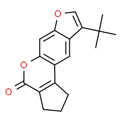 9-(tert-butyl)-2,3-dihydrocyclopenta[c]furo[3,2-g]chromen-4(1H)-one结构式