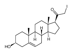 3β-hydroxy-21-iodo-pregn-5-en-20-one结构式