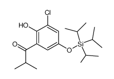 (3-chloro-2-hydroxy-5-(triisopropylsilyloxy)phenyl)-2-methylpropan-1-one结构式