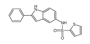 N-(2-phenyl-1H-indol-5-yl)thiophene-2-sulfonamide结构式