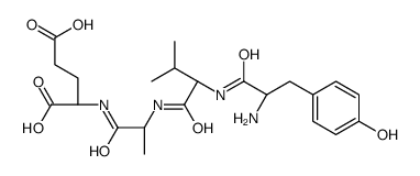 (2S)-2-[[(2S)-2-[[(2S)-2-[[(2S)-2-amino-3-(4-hydroxyphenyl)propanoyl]amino]-3-methylbutanoyl]amino]propanoyl]amino]pentanedioic acid Structure