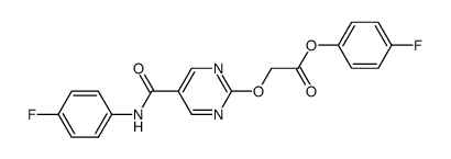 [5-(4-Fluorophenylcarbamoyl)pyrimidin-2-yloxy]acetic acid 4-fluorophenyl ester结构式