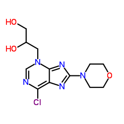 3-[6-Chloro-8-(4-morpholinyl)-3H-purin-3-yl]-1,2-propanediol Structure