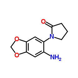 1-(6-Amino-1,3-benzodioxol-5-yl)-2-pyrrolidinone structure